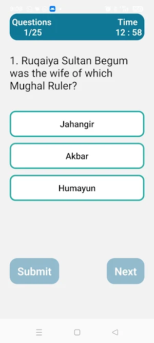 Medieval Indian History Quiz Screenshot 0