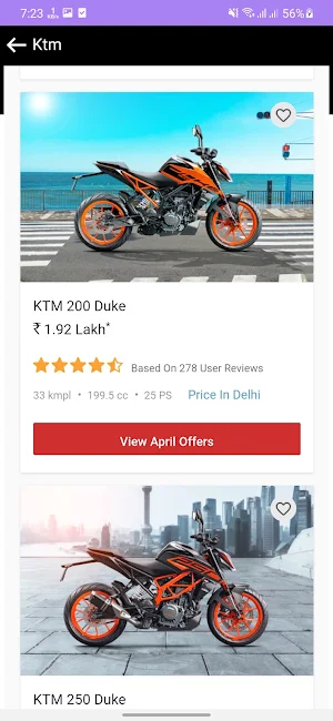 Bike Price India Screenshot 2
