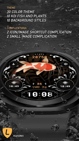 Koi Fish Watchface 099 Screenshot 2