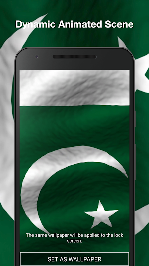 3D Pakistan Flag Live Wallpaper Screenshot 1