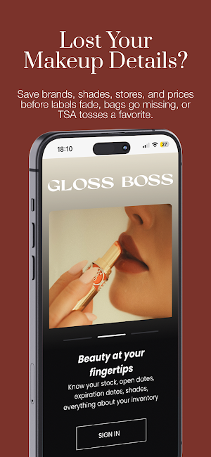 GlossBoss: Beauty Tracker Screenshot 3
