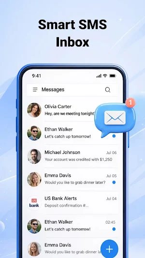 Messages:  SMS Messenger Home Screenshot 0