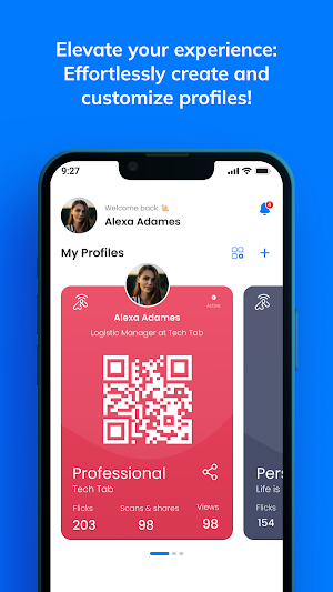 Flickit - Digital Contact Card Screenshot 1