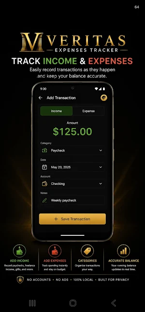 Veritas - Expenses Tracker Screenshot 1