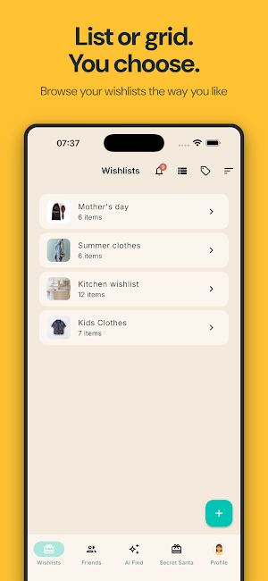 Wishlists & Gifts - WishOwl Screenshot 1