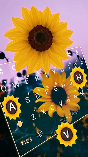 Sunflower Keyboard Theme Screenshot 1