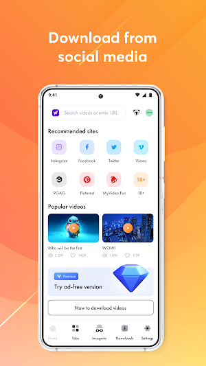 VPN Browser & Downloader Screenshot 2