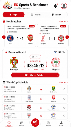 EG Sports & Benahmed Screenshot 1