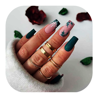 Rose Gold Waves Nail Design