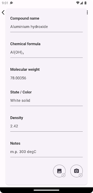 Chemical memo Screenshot 1