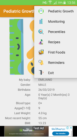 My Baby - Pediatric Growth Screenshot 1