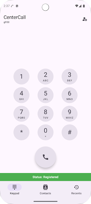 CenterCall – SIP Softphone Screenshot 3