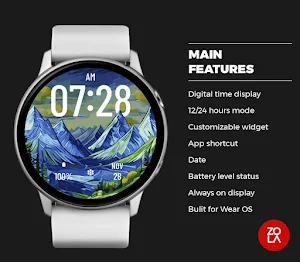 Blue Mountain Watch Face Screenshot 1