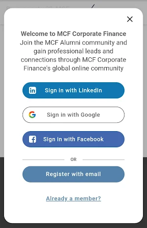 MCF Alumni Screenshot 1