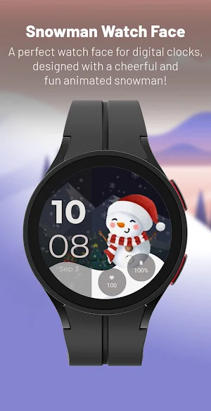 Snowman Animation Watch Face Screenshot 0