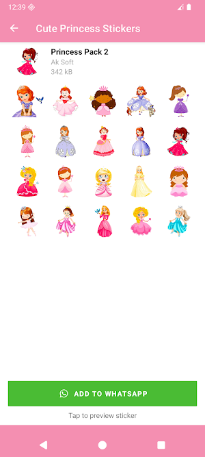 Cute Princess Stickers Screenshot 3