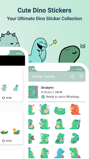 WASticker - Cute Dino Stickers Screenshot 1