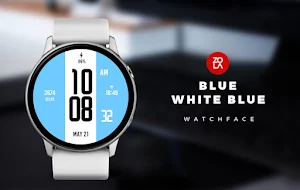Blue White Blue Watch Face screenshot 1