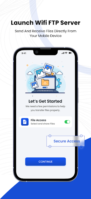 Wi-Fi FTP Server: PC to Mobile Screenshot 0