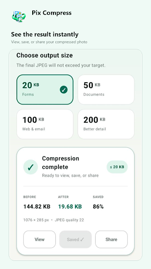 Pix Compress Screenshot 1