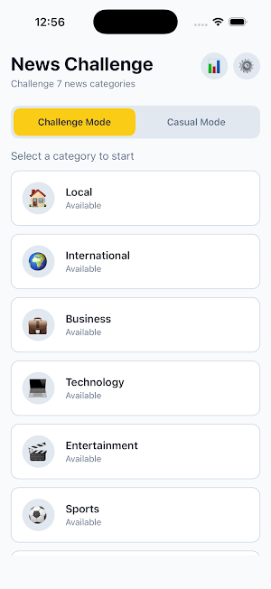 Daily News Quiz & Challenge Screenshot 0