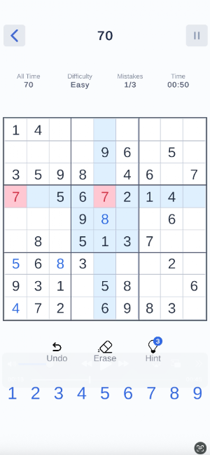 Numdoku -Classic Sudoku Puzzle Screenshot 2