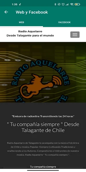 Radio Aquelarre Screenshot 1