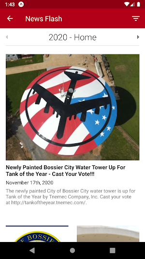 Bossier City LA Mobile App Screenshot 1