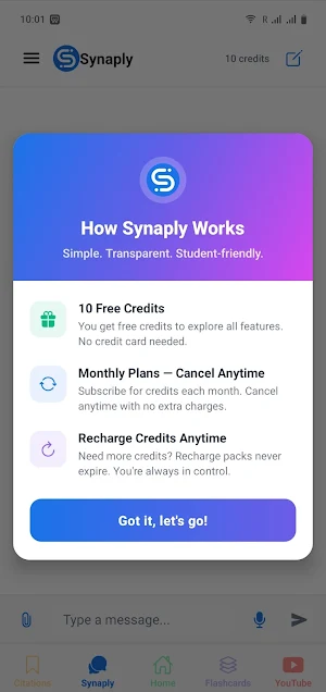 Synaply - AI Study Assistant Screenshot 1