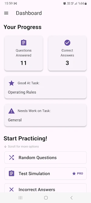 Part 107 Practice Test Screenshot 0