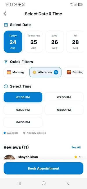 BookMyBlade | Salon & Grooming Screenshot 3