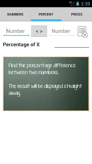 Percentages Screenshot 2