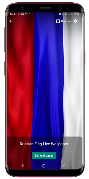 Russian Flag Waving Live Wallpaper Screenshot 1