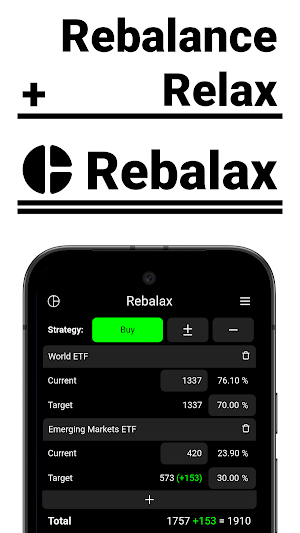 Rebalax: Portfolio Rebalancing Screenshot 0
