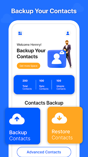 Contacts Backup Cloud Transfer Screenshot 1