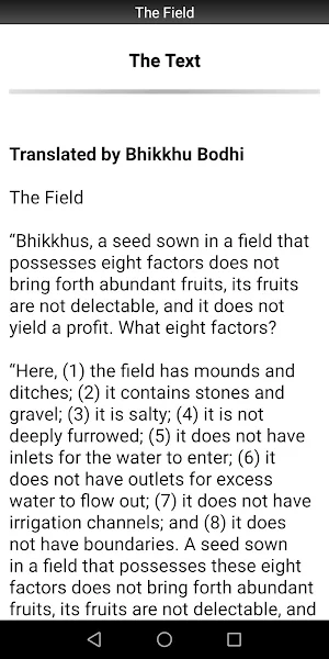 The Field Sutta - Buddhism Screenshot 1