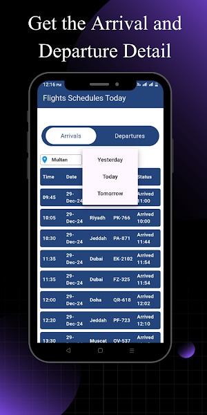 Flights Schedules Inquiry Screenshot 3