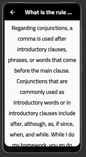 conjunction words Screenshot 2
