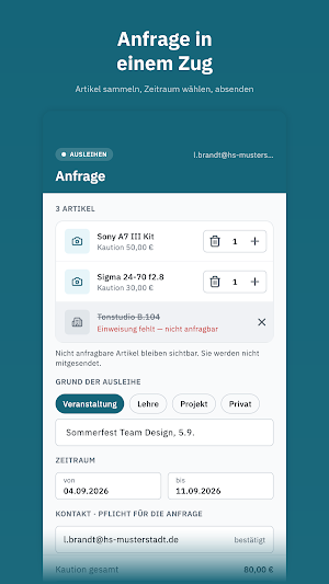 CampusVerleih Screenshot 2
