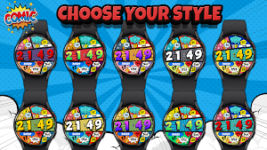 Comic Cool Digital Watch Face Screenshot 0