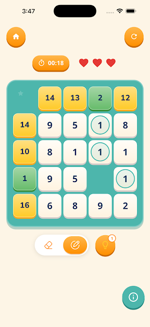 Numbers Sum: Brain Puzzle Screenshot 1