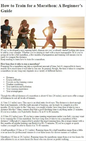 How to Do Marathon Training Screenshot 2