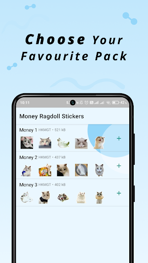 Money Ragdoll Stickers Screenshot 0