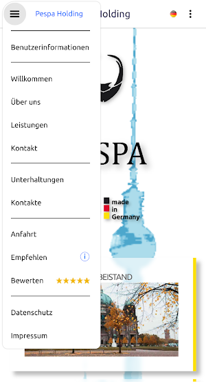 Pespa Holding - German Support Screenshot 1