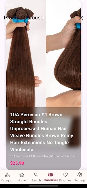 Human Hair Wigs Wholesale Shop Screenshot 1