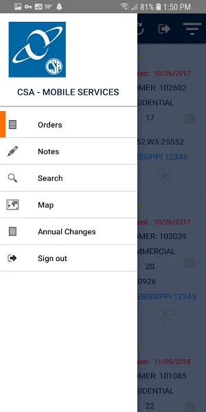 CSA - MOBILE SERVICES Screenshot 0