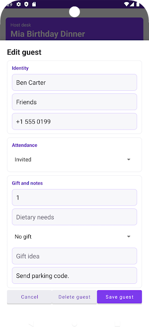 Event Guest List Screenshot 0