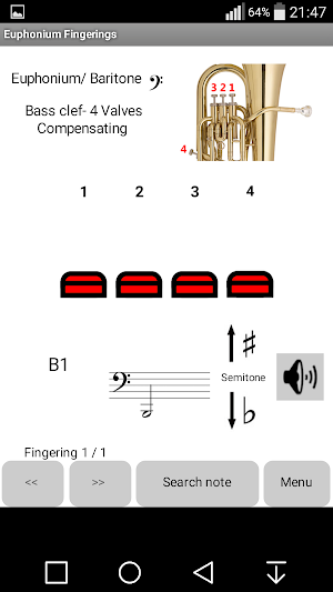 Euphonium Fingerings Screenshot 1