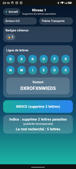 Mots Masqués Screenshot 1