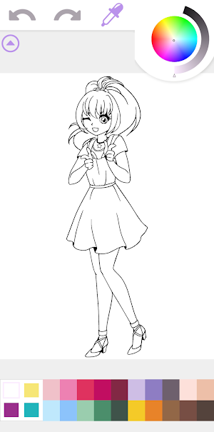 Anime Coloring Book Manga Game Screenshot 3